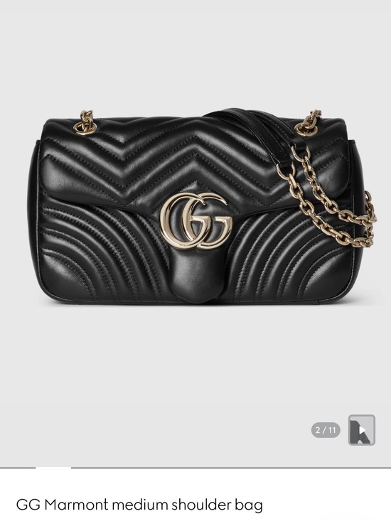 Gucci Handbags - Brand New Gucci GG Marmont Medium Black Leather Shoulder Bag in box ❤️